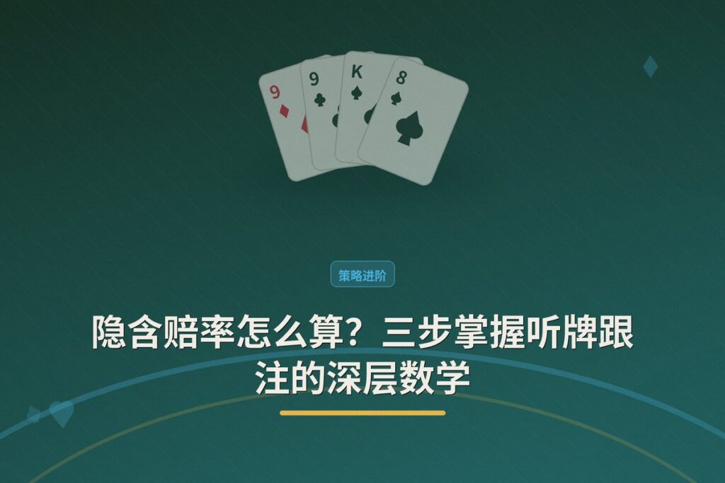 隐含赔率怎么算 - 隐含赔率怎么算?三步掌握听牌跟注的深层数学