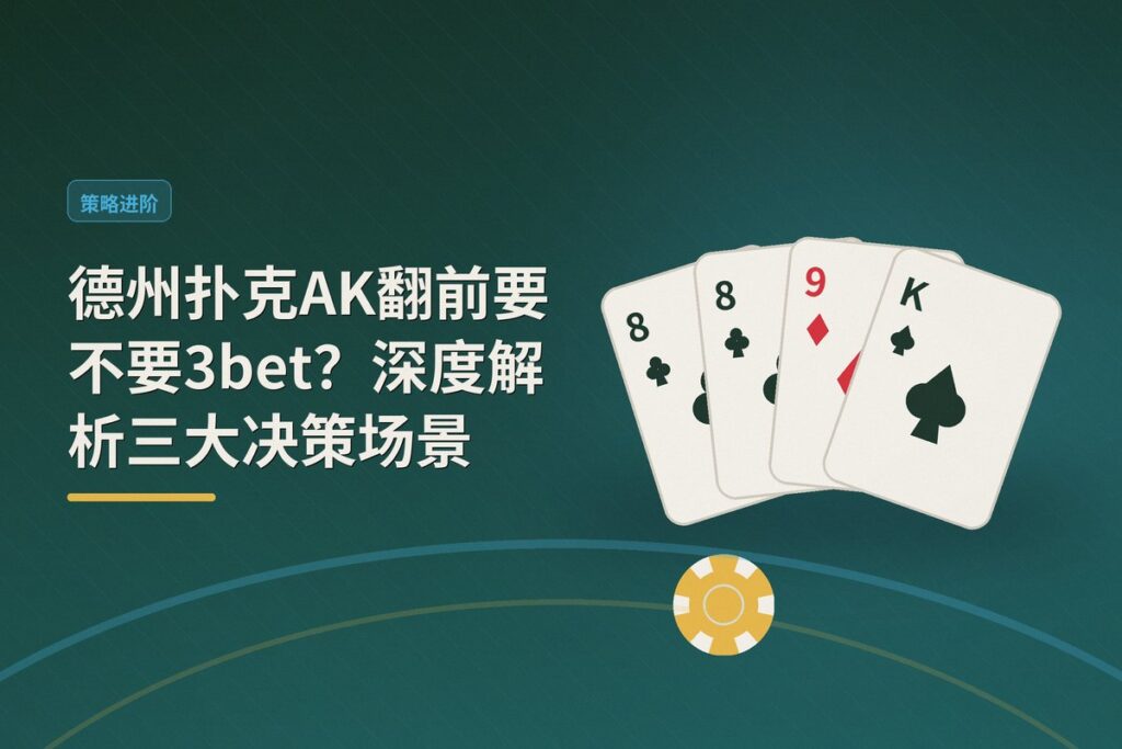德州扑克AK翻前要不要3bet - 德州扑克AK翻前要不要3bet？深度解析三大决策场景