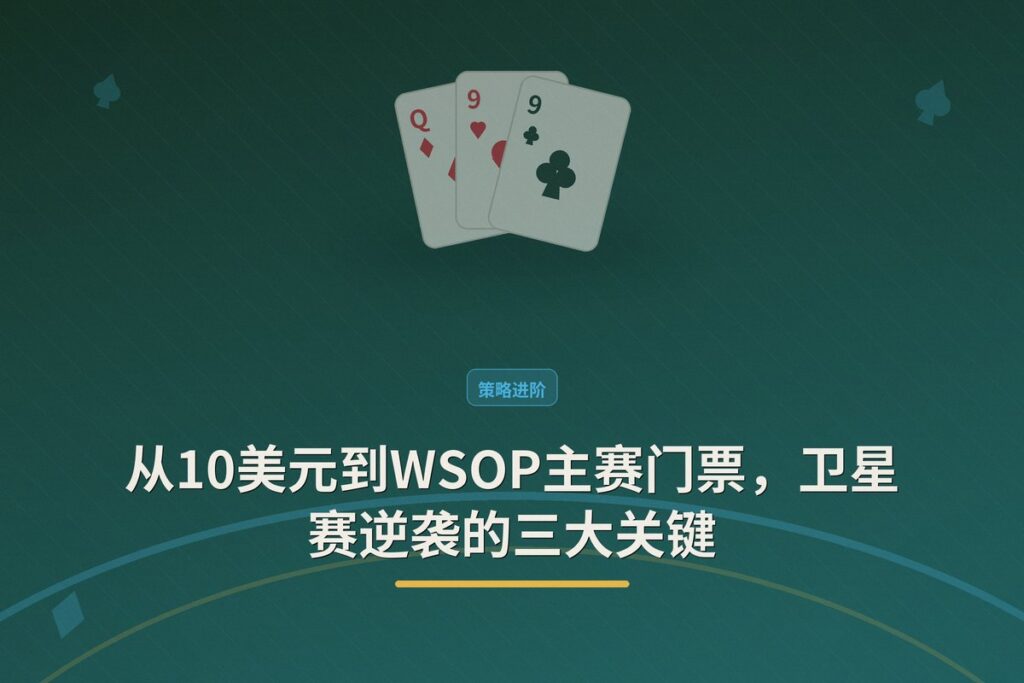 https://www.reddit.com/r/poker/comments/1ucc816/turned_10_into_a_wsop_main_event_ticket_in_5_hours/ - 从10美元到WSOP主赛门票，卫星赛逆袭的三大