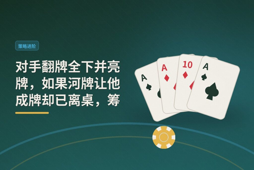 https://www.reddit.com/r/poker/comments/1uh9t9a/craziest_spewist_hand_ever_played_have_question/ - 对手翻牌全下并亮牌，如果河牌让他成牌却已离桌，筹码归