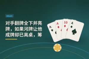 https://www.reddit.com/r/poker/comments/1uh9t9a/craziest_spewist_hand_ever_played_have_question/ - 对手翻牌全下并亮牌，如果河牌让他成牌却已离桌，筹码归